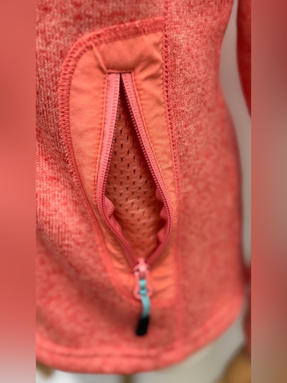Icewear Iceland Full Zip Fleece Jacket XS Coral Pink Heathered Outdoor Hiking - Picture 5 of 16